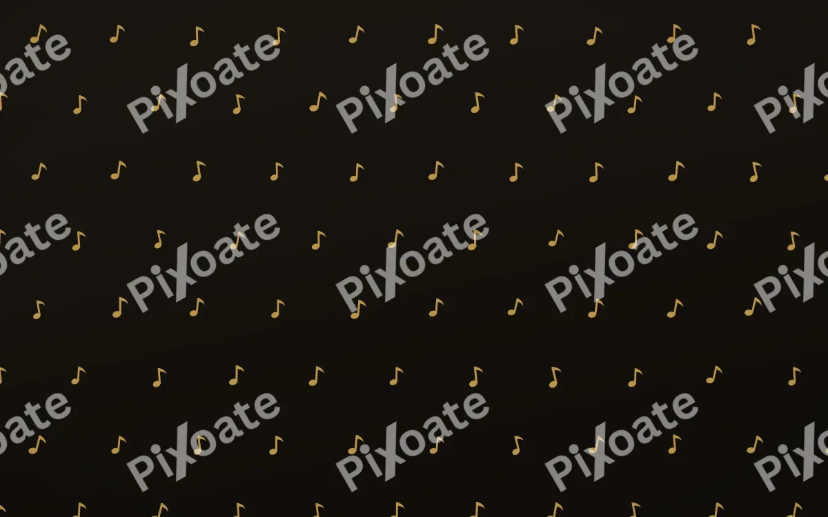 Golden Noir Notes Tiled — dark gold, yellow and black playful background