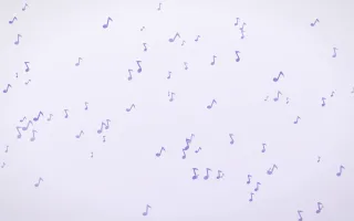 Lilac Frost Notes II — light blue and white playful background, variation II