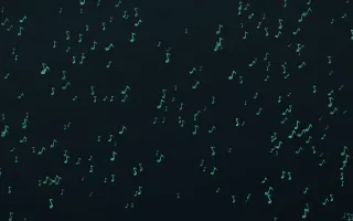 Midnight Garden Notes Dense — dark green and black playful background