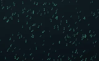 Midnight Garden Notes Dense II — dark green and black playful background, variation II
