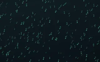 Midnight Garden Notes Dense III — dark green and black playful background, variation III