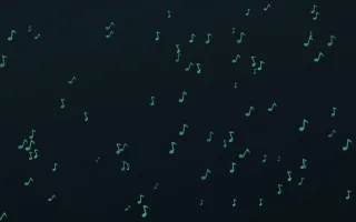 Midnight Garden Notes II — dark green and black playful background, variation II