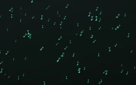 Mint Noir Notes — dark green and black playful background