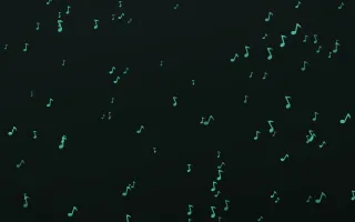 Mint Noir Notes II — dark green and black playful background, variation II