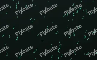 Mint Noir Notes II — dark green and black playful background, variation II