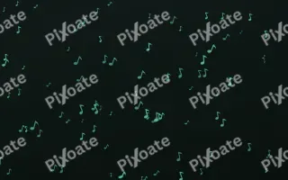 Mint Noir Notes III — dark green and black playful background, variation III