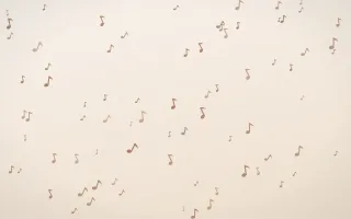 Mocha Milk Notes II — light orange and white playful background, variation II