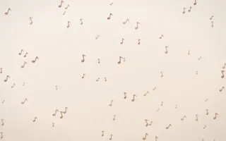 Mocha Milk Notes III — light orange and white playful background, variation III