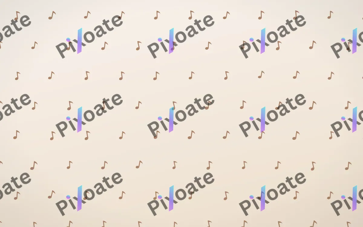 Mocha Milk Notes Tiled — light orange and white playful background
