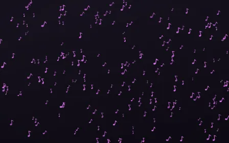 Neon Noir Notes Dense — dark purple, teal and black playful background