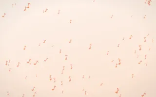 Peach Fuzz Notes — light orange and white playful background