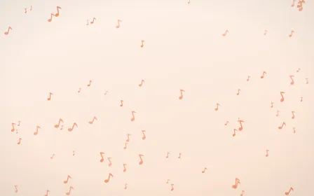 Peach Fuzz Notes — light orange and white playful background