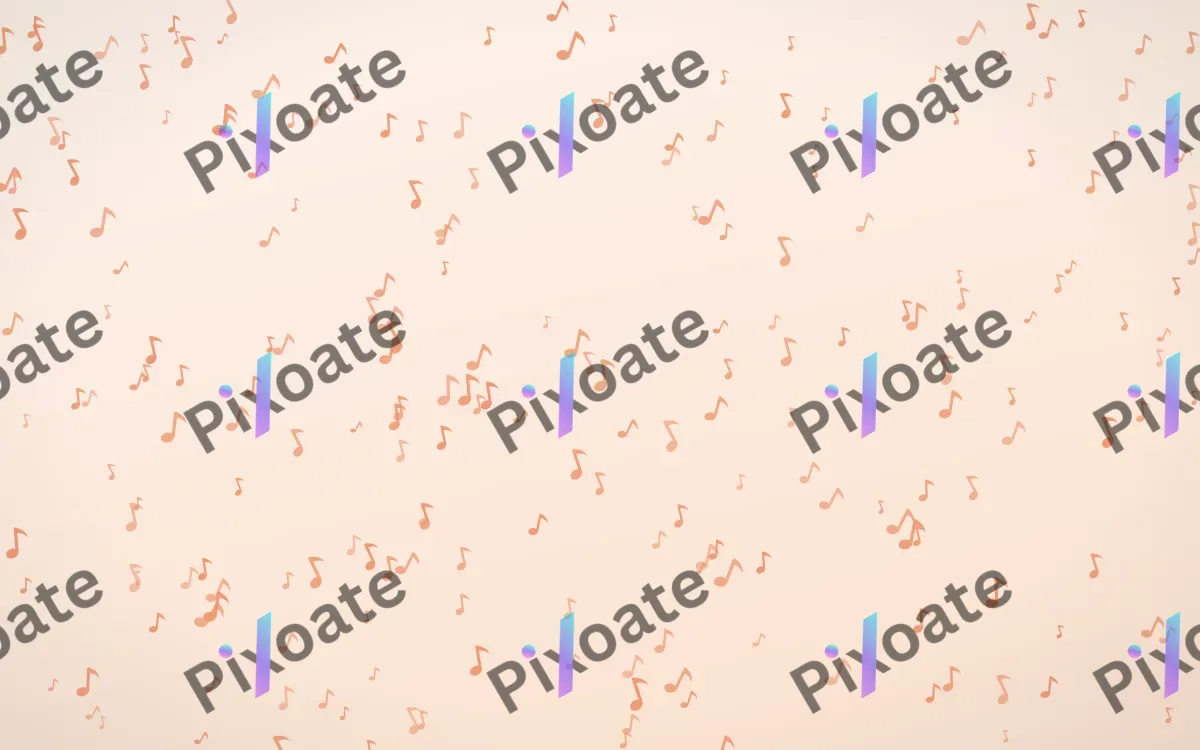 Peach Fuzz Notes Dense — light orange and white playful background