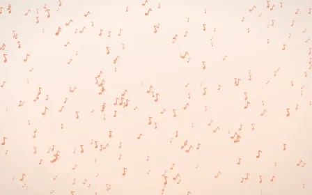 Peach Fuzz Notes Dense — light orange and white playful background