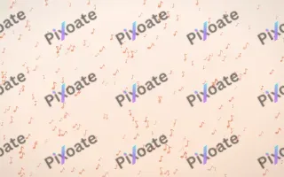 Peach Fuzz Notes Dense II — light orange and white playful background, variation II