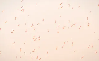 Peach Fuzz Notes II — light orange and white playful background, variation II