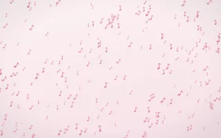 Rosewater Notes Dense II — light pink and white playful background, variation II