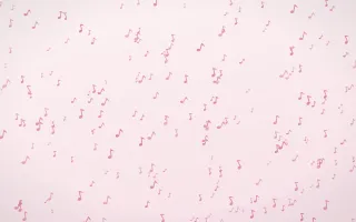Rosewater Notes Dense III — light pink and white playful background, variation III
