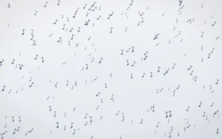 Slate Mist Notes Dense II — light blue and white playful background, variation II