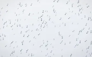 Slate Mist Notes Dense III — light blue and white playful background, variation III