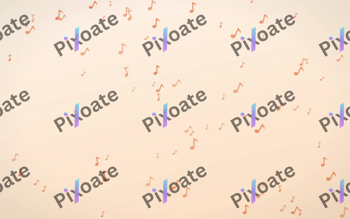 Sunset Pop Notes — light orange and beige playful background