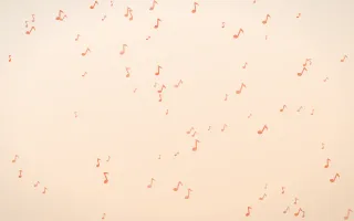 Sunset Pop Notes — light orange and beige playful background