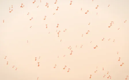 Sunset Pop Notes — light orange and beige playful background