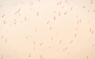 Sunset Pop Notes II — light orange and beige playful background, variation II