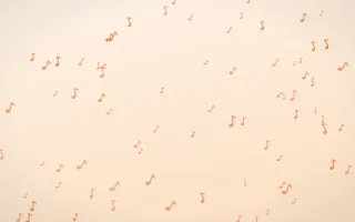 Sunset Pop Notes III — light orange and beige playful background, variation III