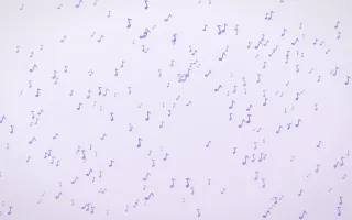 Wisteria Notes Dense II — light purple and white playful background, variation II