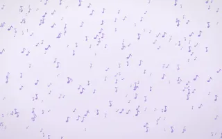 Wisteria Notes Dense III — light purple and white playful background, variation III