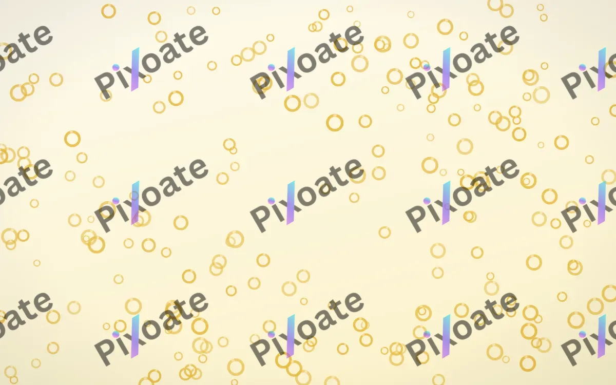 Buttercream Rings Dense — light gold, yellow and white playful background