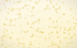 Buttercream Rings Dense III — light gold, yellow and white playful background, variation III