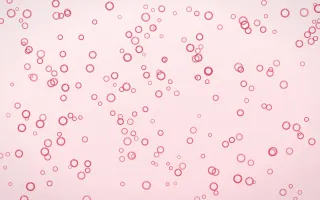 Cherry Soda Rings Dense — light red and white playful background