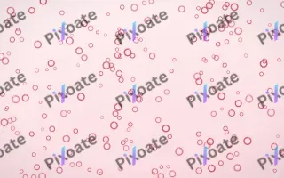 Cherry Soda Rings Dense II — light red and white playful background, variation II