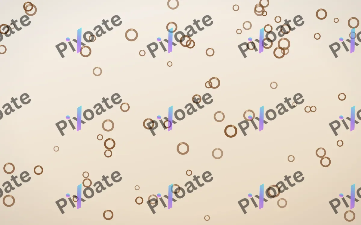 Cocoa Rings — light brown, orange and white playful background