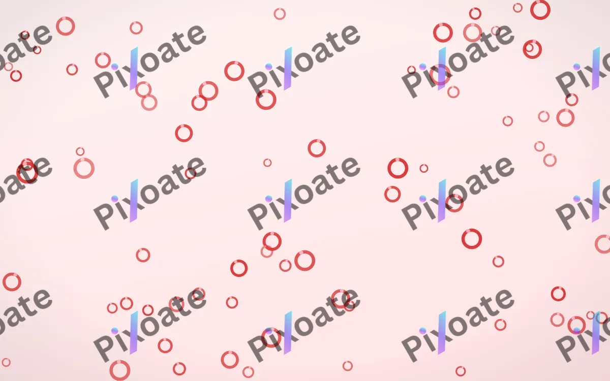 Crimson Rings — light red and white playful background