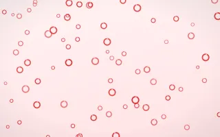 Crimson Rings II — light red and white playful background, variation II