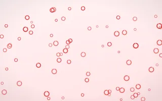 Crimson Rings III — light red and white playful background, variation III