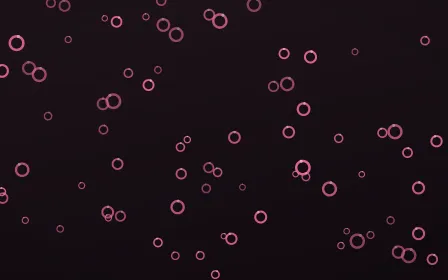 Flamingo Noir Rings — dark pink and black playful background