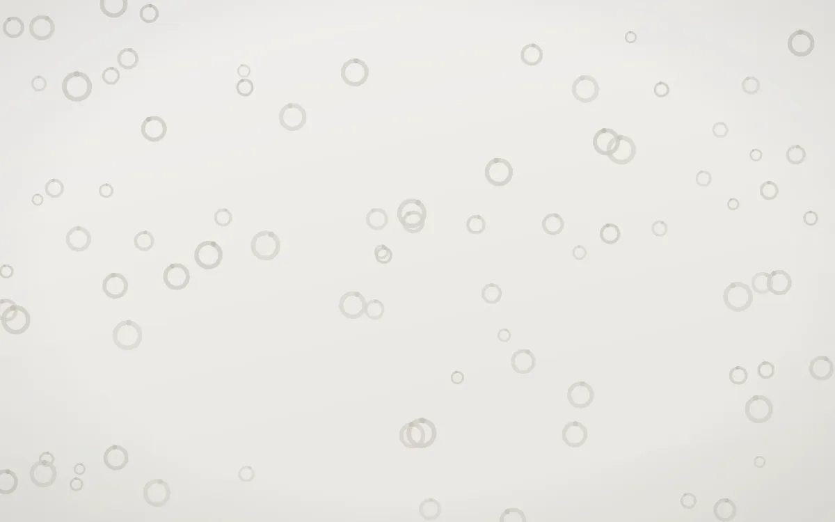 Fogline Rings — light grey, orange and white playful background