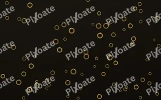 Golden Noir Rings II — dark gold, yellow and black playful background, variation II