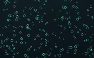 Midnight Garden Rings Dense III — dark green and black playful background, variation III