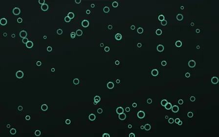 Mint Noir Rings — dark green and black playful background