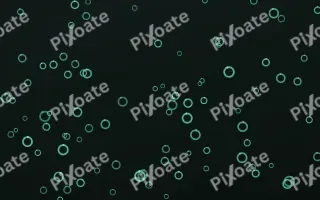 Mint Noir Rings II — dark green and black playful background, variation II