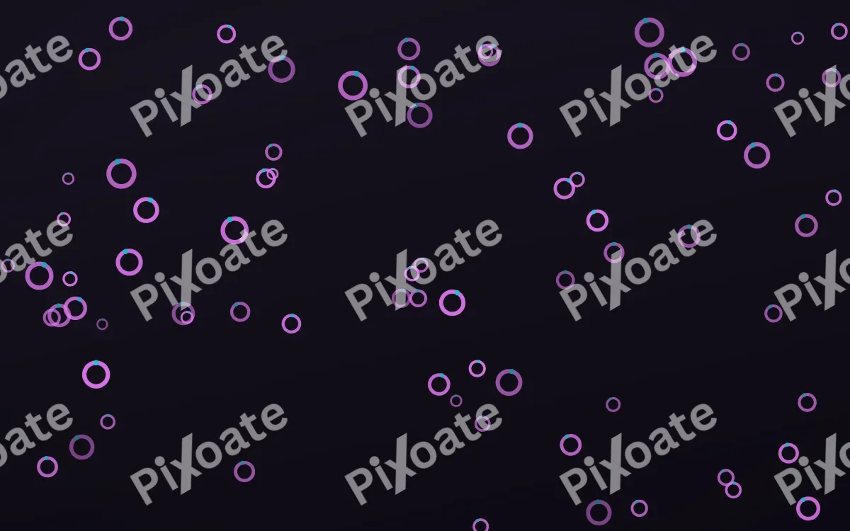 Neon Noir Rings — dark purple, teal and black playful background