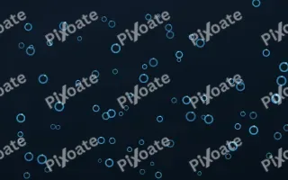 Ocean Ink Rings II — dark blue playful background, variation II