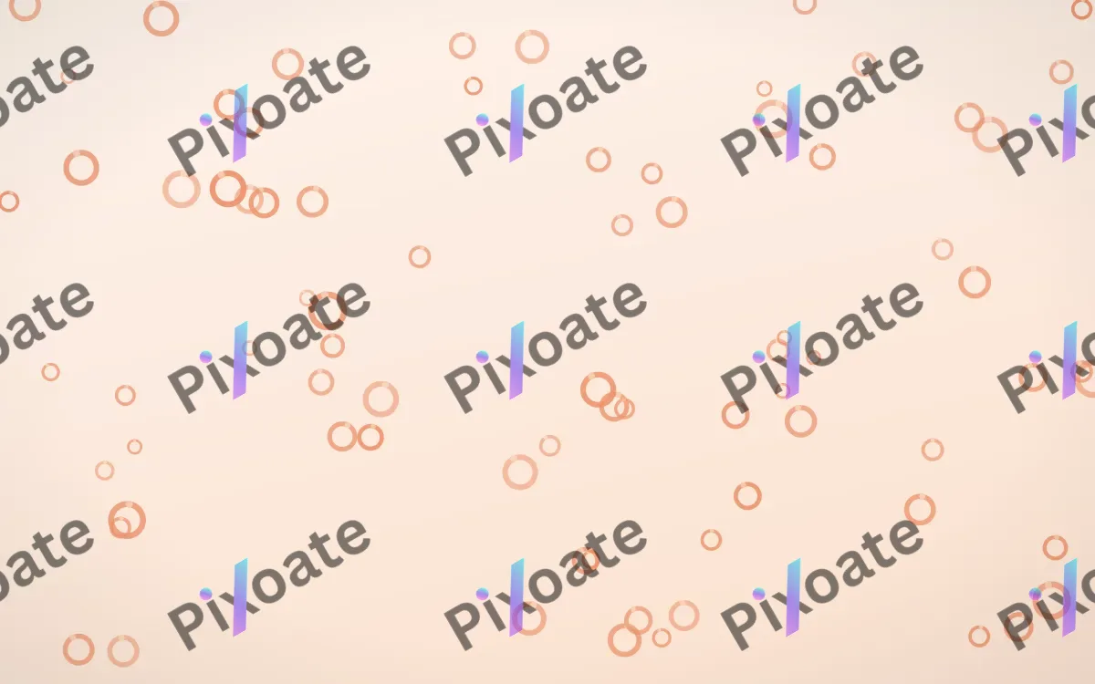 Peach Fuzz Rings — light orange and white playful background