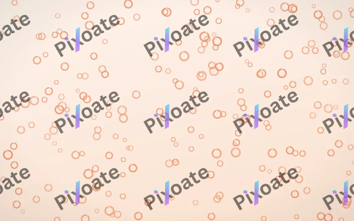 Peach Fuzz Rings Dense — light orange and white playful background