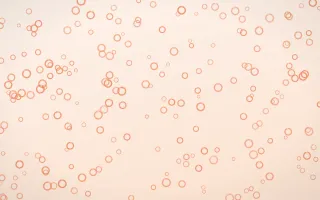 Peach Fuzz Rings Dense II — light orange and white playful background, variation II